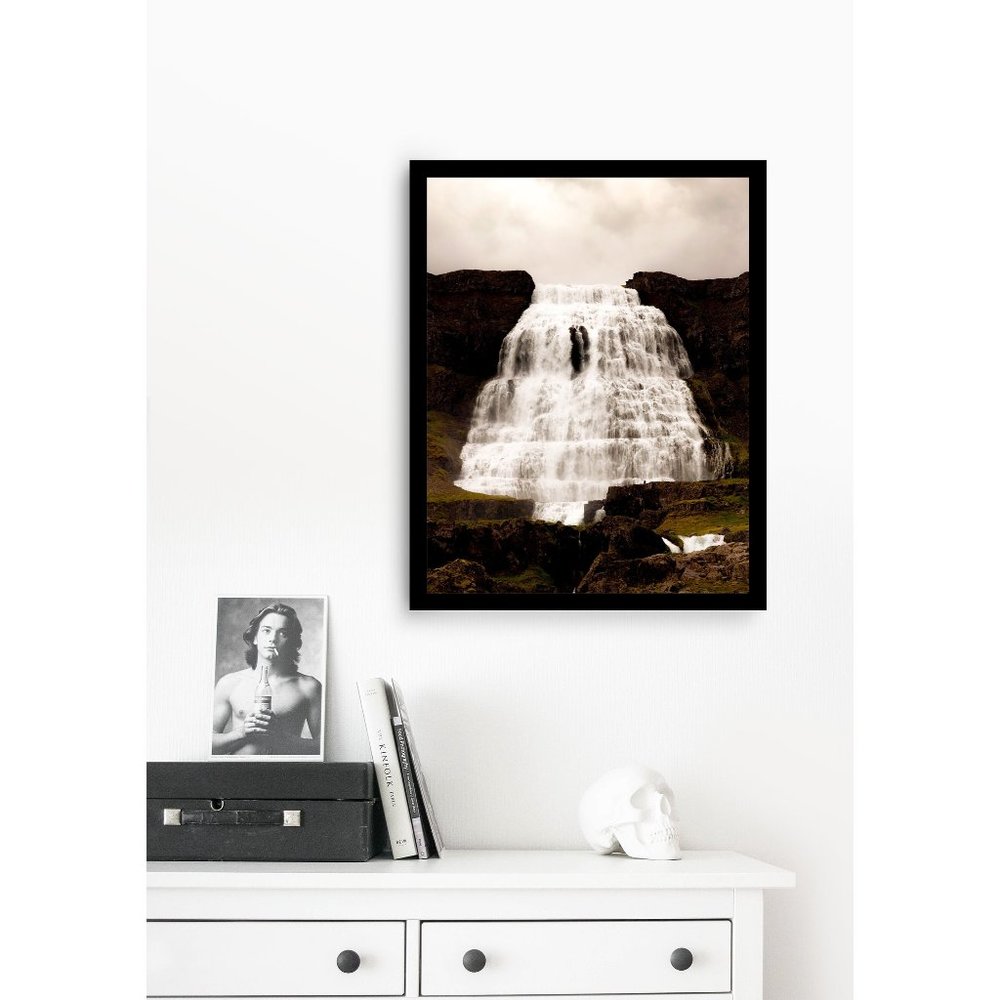 Lower South Falls, Oregon Waterfall Wall Art Design Poster Print Decor for Home